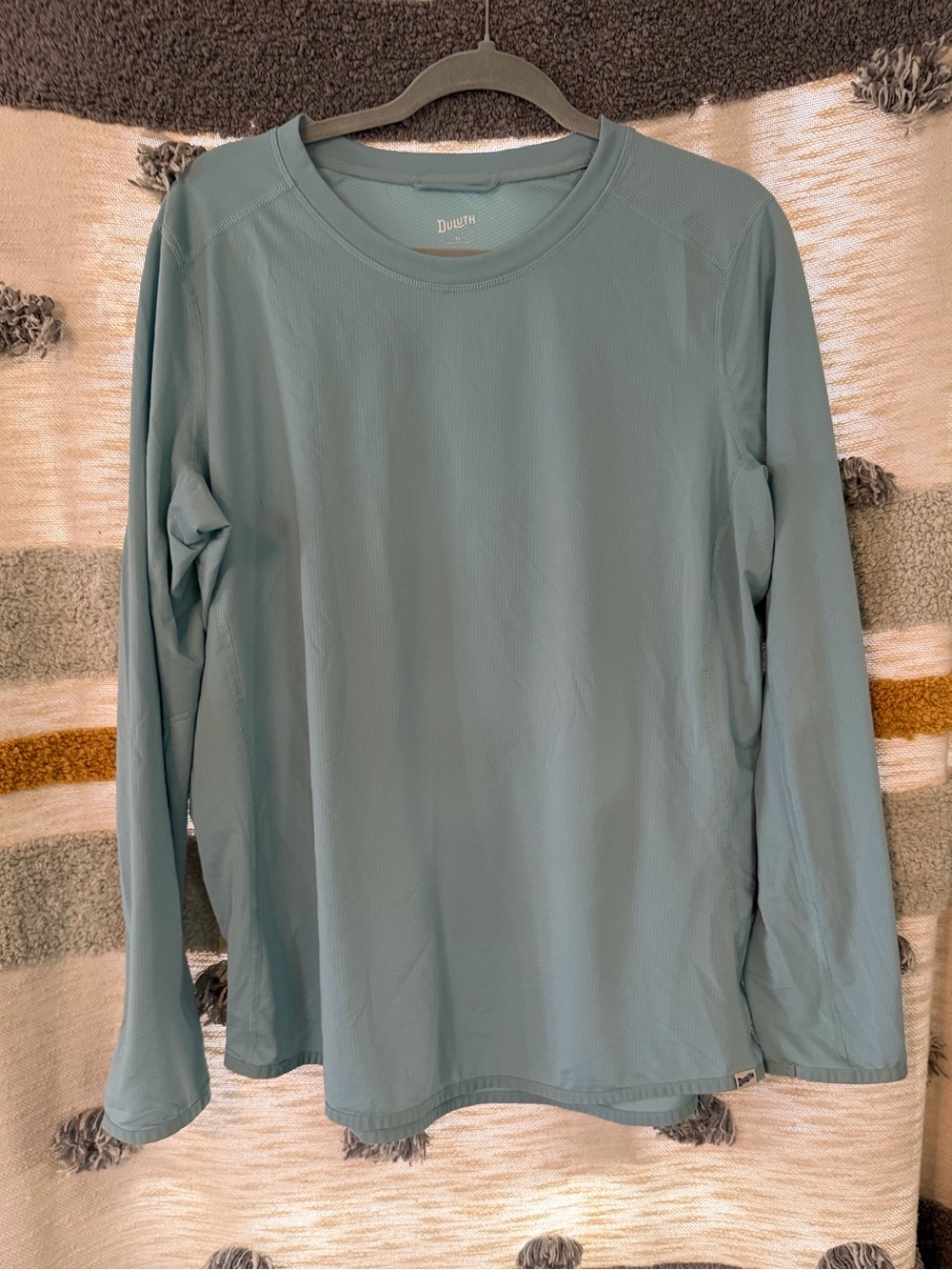 Duluth Trading Co Dusty Teal Long-Sleeve Crew - XL